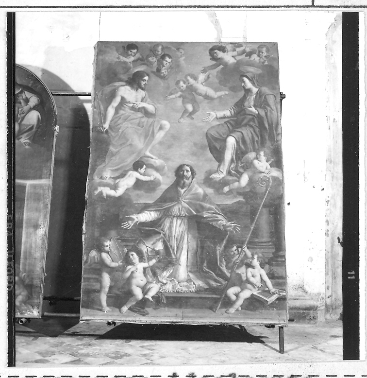 Madonna con Gesù Cristo e Sant'Agostino (dipinto) di Gemignani Giacinto (sec. XVII)