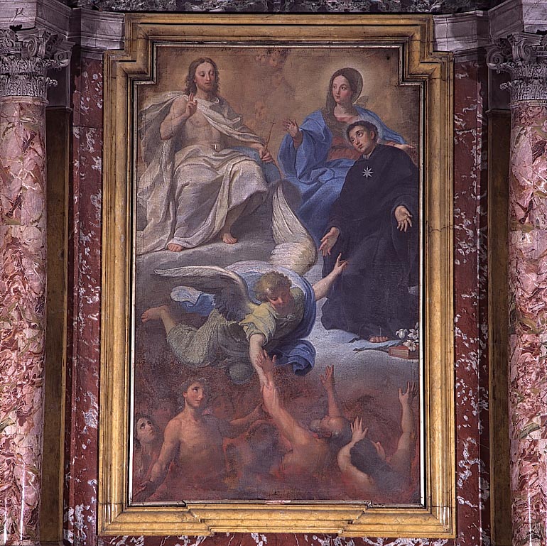 San Nicola e le anime purganti (dipinto) di Carosi Giovanni Antonio (metà sec. XVII)