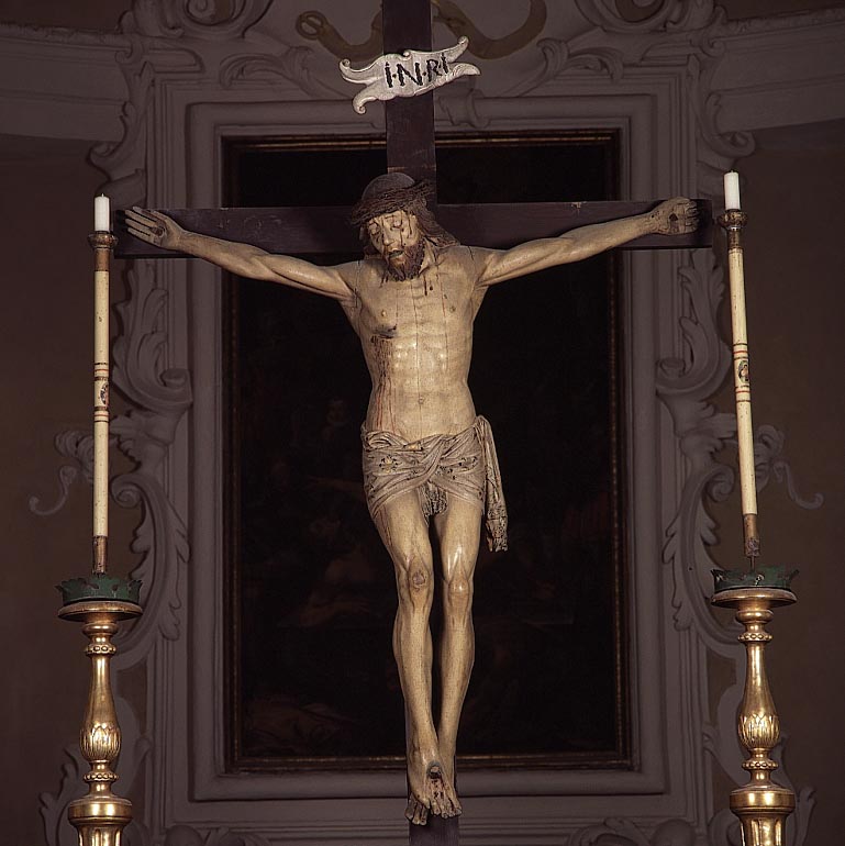 Cristo crocifisso (scultura) - bottega marchigiana (seconda metà sec. XVII)