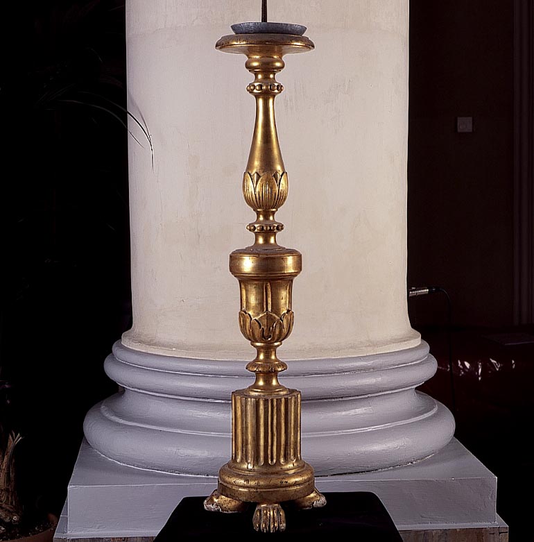 candelabro, serie - bottega marchigiana (prima metà sec. XVIII)
