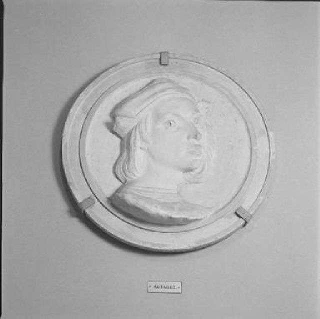 ritratto di Raffaello Sanzio (rilievo) di Tassara Giovanni Battista (secc. XIX/ XX)