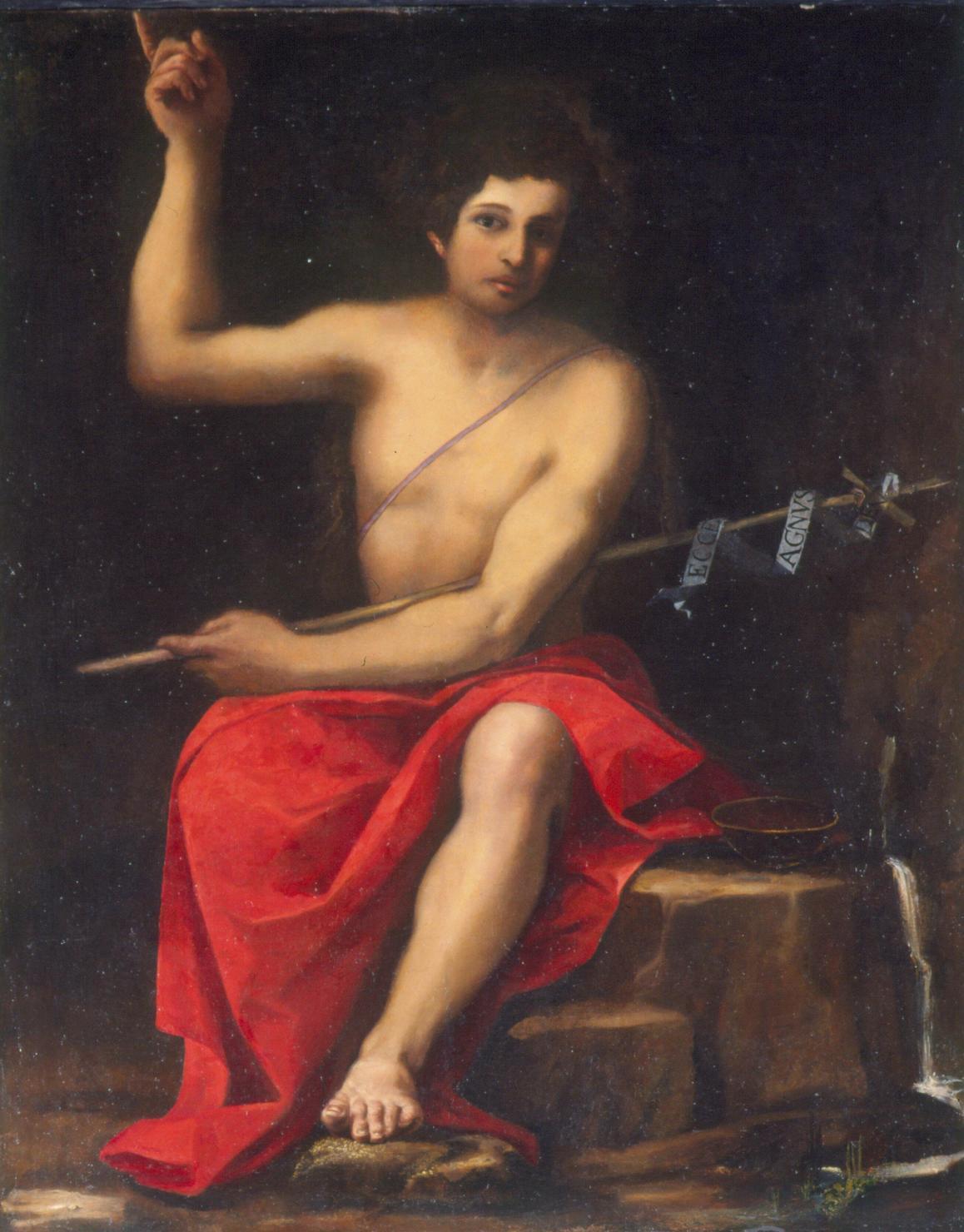 San Giovanni Battista (dipinto) di Ceccarini Sebastiano (cerchia) (sec. XVIII)