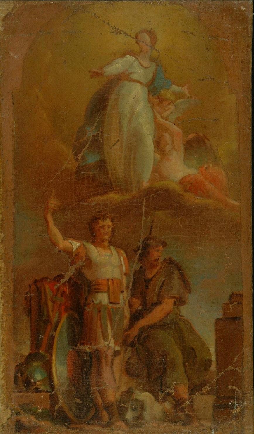 Madonna con San Rocco e San Sebastiano (?) (dipinto) di Cades Giuseppe (sec. XVIII)