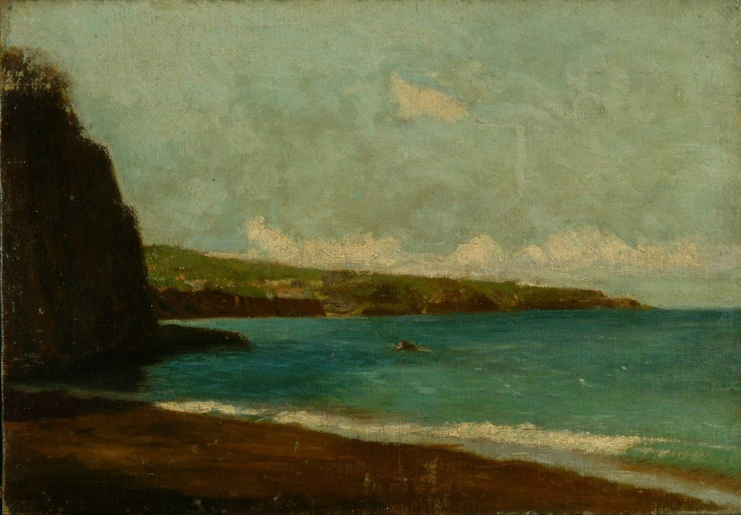 paesaggio marino (dipinto) di Sernesi Raffaello (attribuito) (sec. XIX)