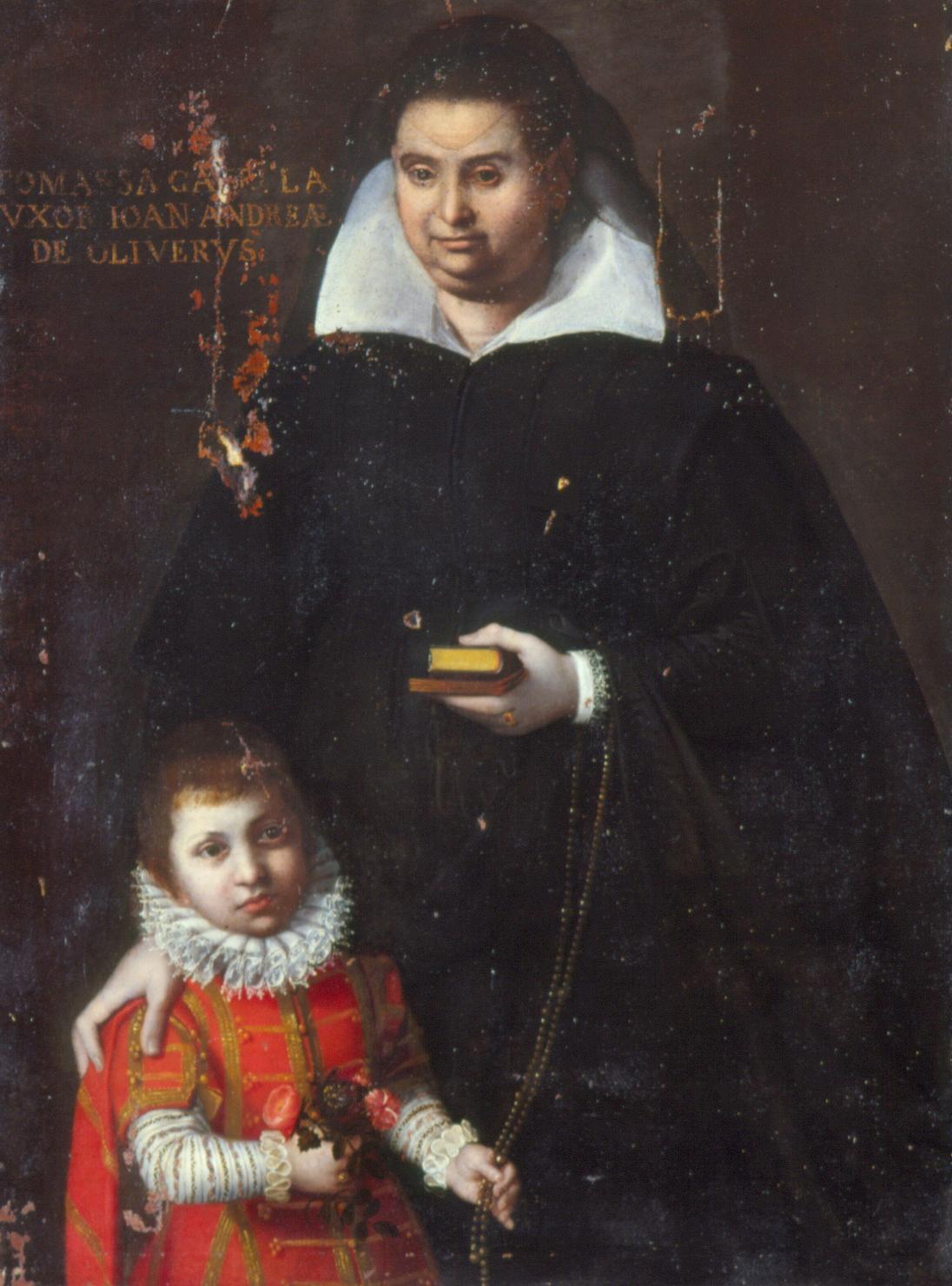 ritratto di Lavinia Della Rovere con il nipote Federico Ubaldo (dipinto) - ambito marchigiano (sec. XVII)