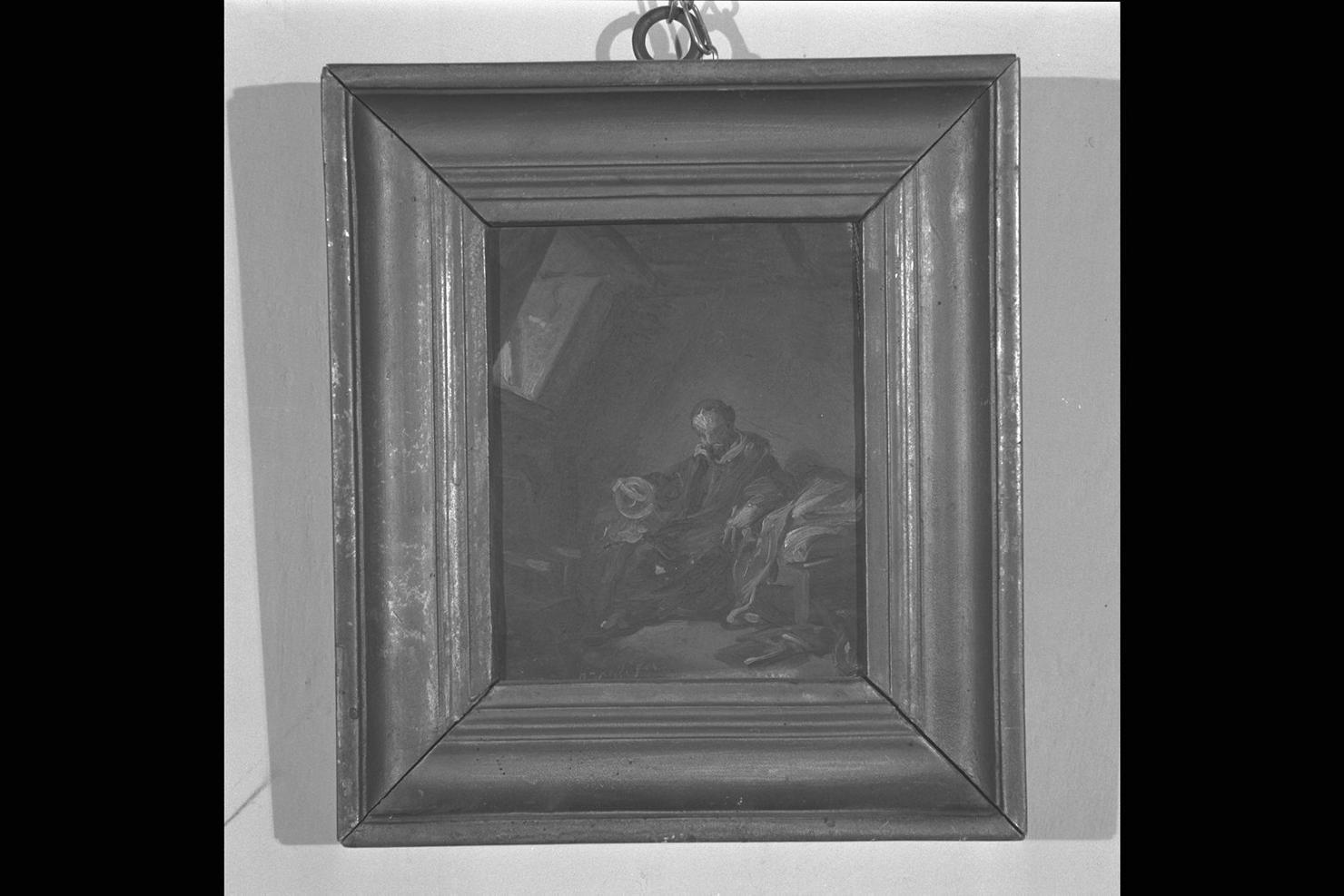 scienziato in un interno (dipinto) di Coghetti Francesco (sec. XIX)