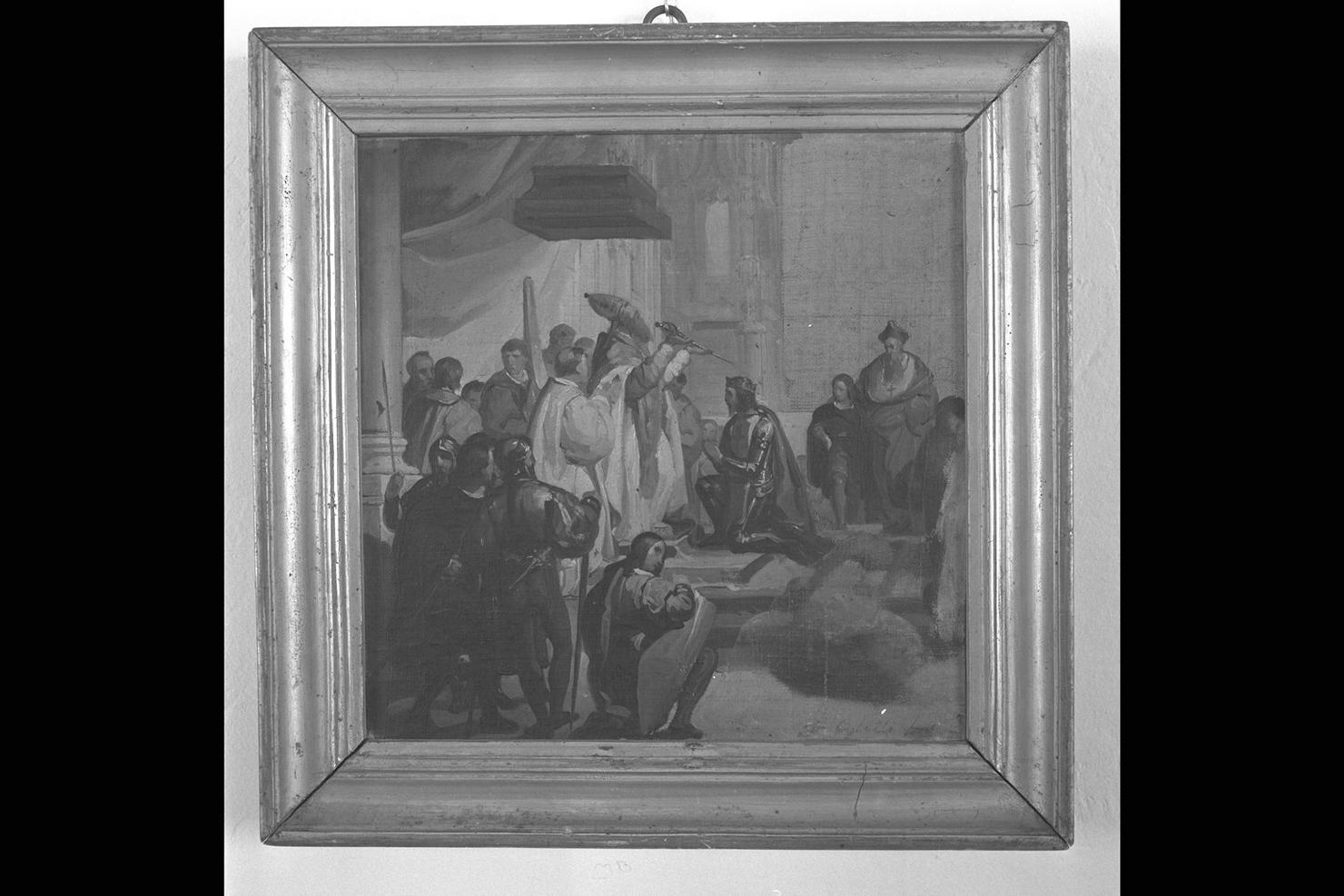 benedizione di un principe da parte di un papa (dipinto) di Coghetti Francesco (sec. XIX)