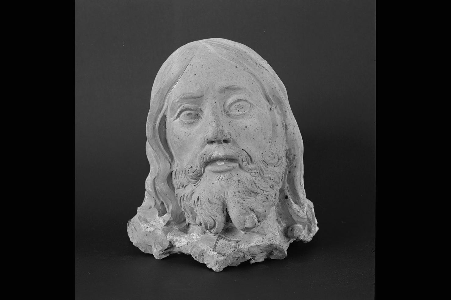 testa di uomo (scultura, frammento) di Della Robbia Mattia (sec. XVI)