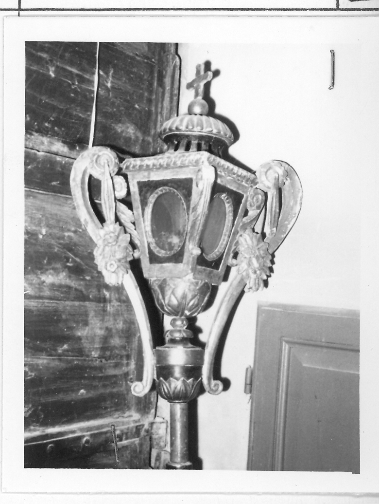 lanterna processionale, coppia - bottega marchigiana (fine/inizio secc. XVIII/ XIX)