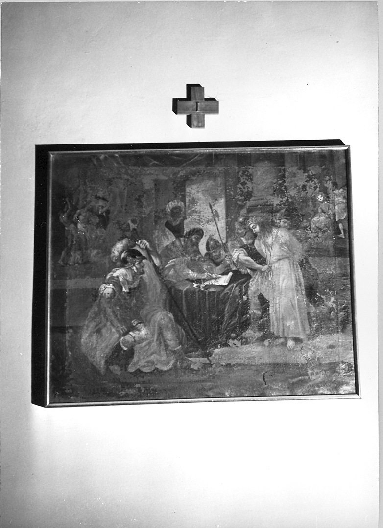 stazione I: Gesù condannato a morte (Via Crucis, elemento d'insieme) di Ricci Ubaldo (attribuito) (sec. XVIII)
