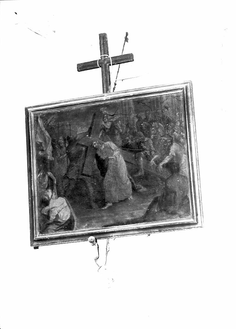 stazione II: Gesù caricato della croce (dipinto, elemento d'insieme) - ambito marchigiano (fine/inizio secc. XVIII/ XIX)