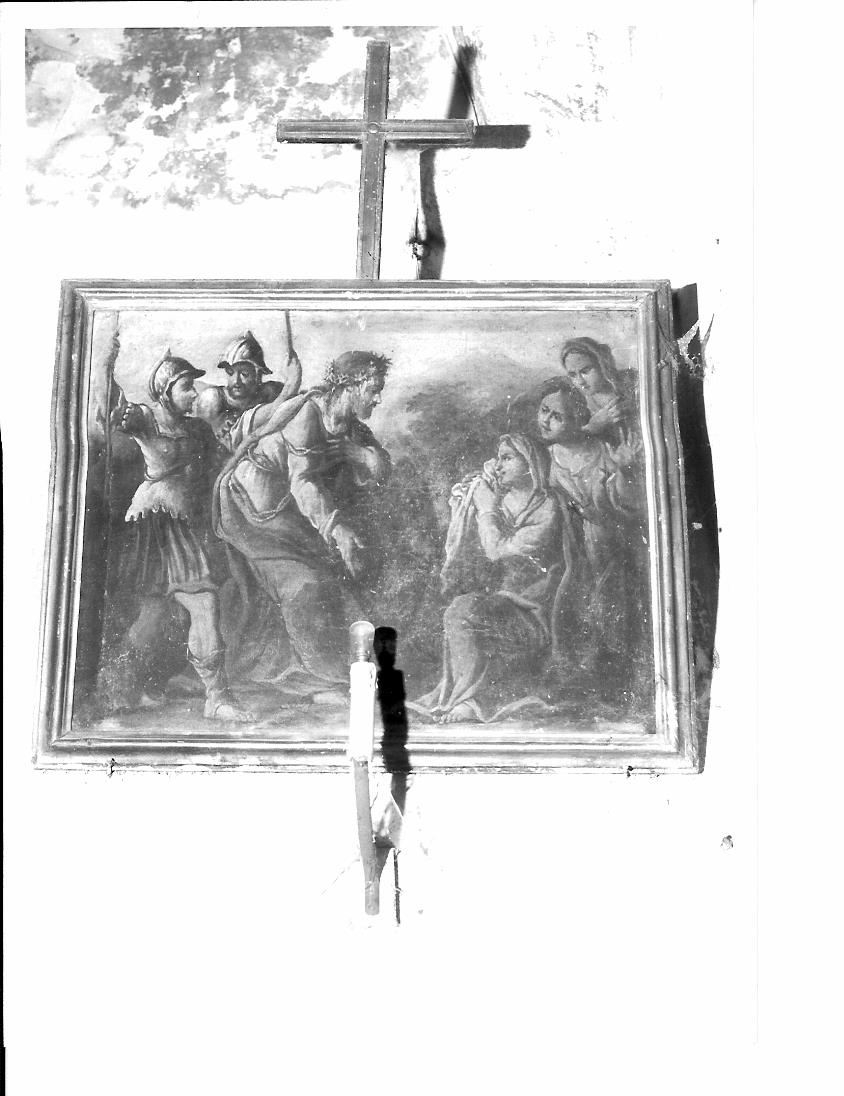 stazione IV: Gesù incontra la Madonna (dipinto, elemento d'insieme) - ambito marchigiano (fine/inizio secc. XVIII/ XIX)