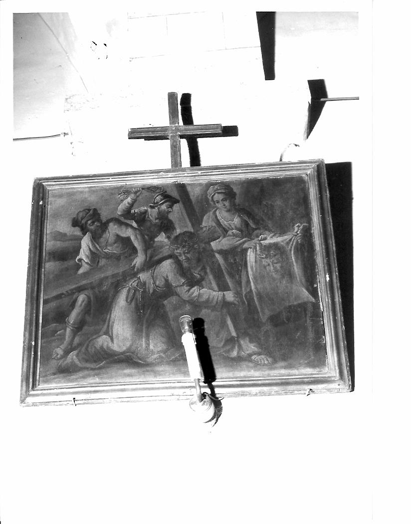 stazione VI: Gesù asciugato dalla Veronica (dipinto, elemento d'insieme) - ambito marchigiano (fine/inizio secc. XVIII/ XIX)