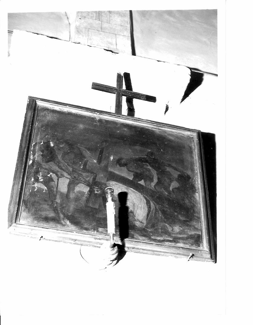 stazione IX: Gesù cade sotto la croce la terza volta (dipinto, elemento d'insieme) - ambito marchigiano (fine/inizio secc. XVIII/ XIX)