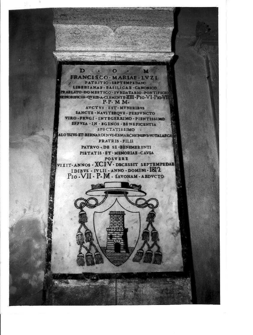 lapide tombale - bottega marchigiana (sec. XIX)