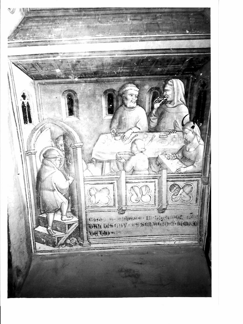 Sant'Andrea caccia il demonio (dipinto, elemento d'insieme) di Salimbeni Lorenzo (fine/inizio secc. XIV/ XV)