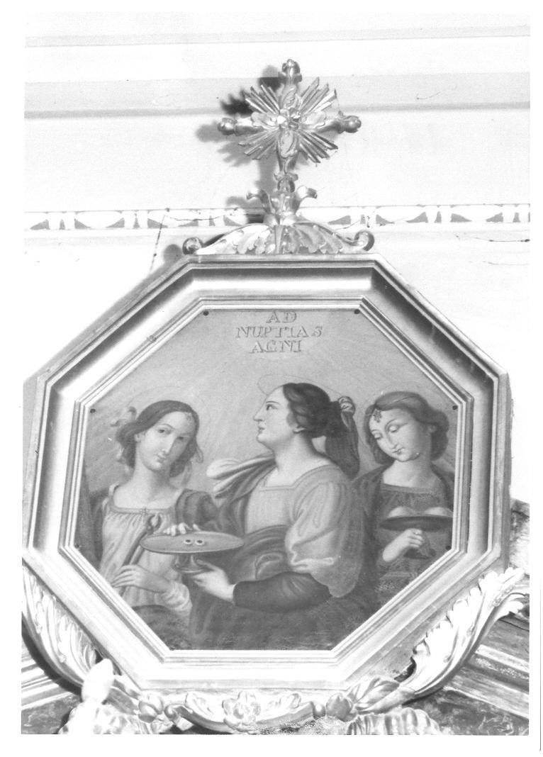 Santa Lucia fra Sant'Agnese e Sant'Apollonia (dipinto) - ambito marchigiano (sec. XIX)