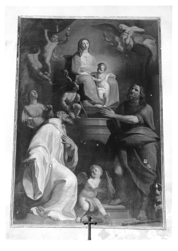 Madonna in trono e Santi (dipinto) - ambito italiano (sec. XVIII)