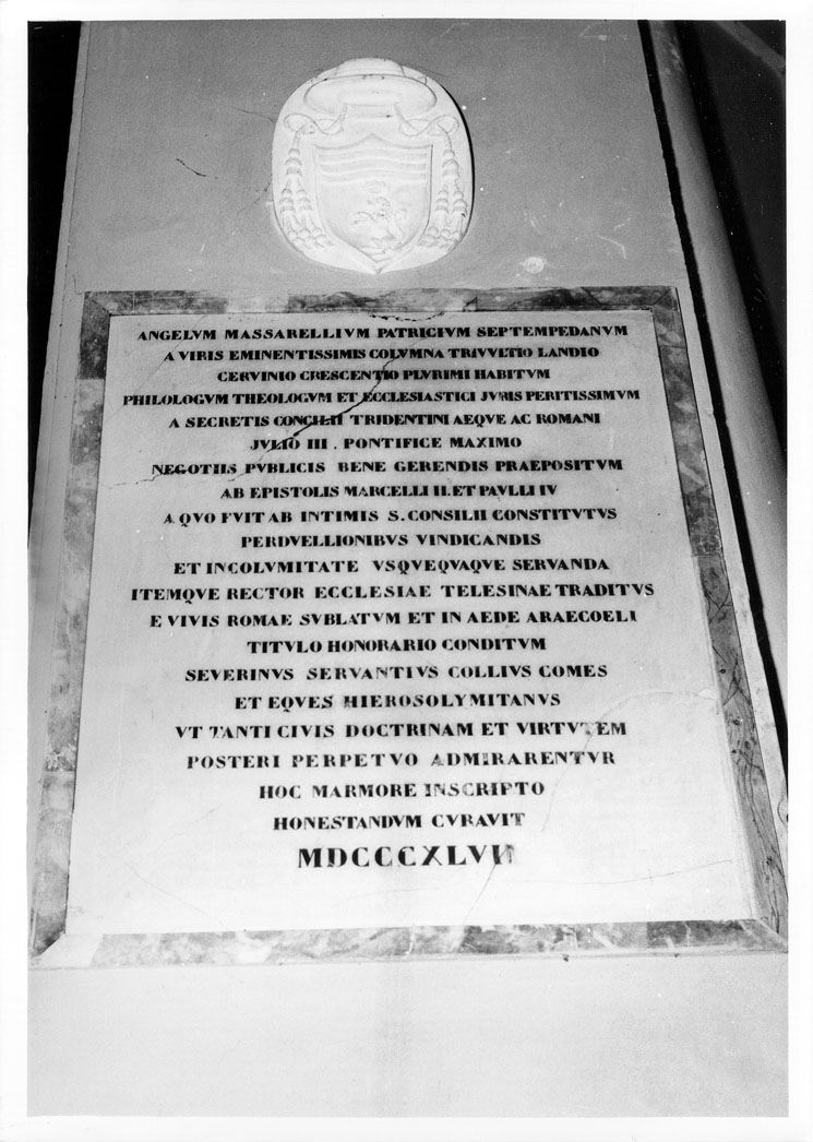 lapide commemorativa - bottega marchigiana (sec. XIX)