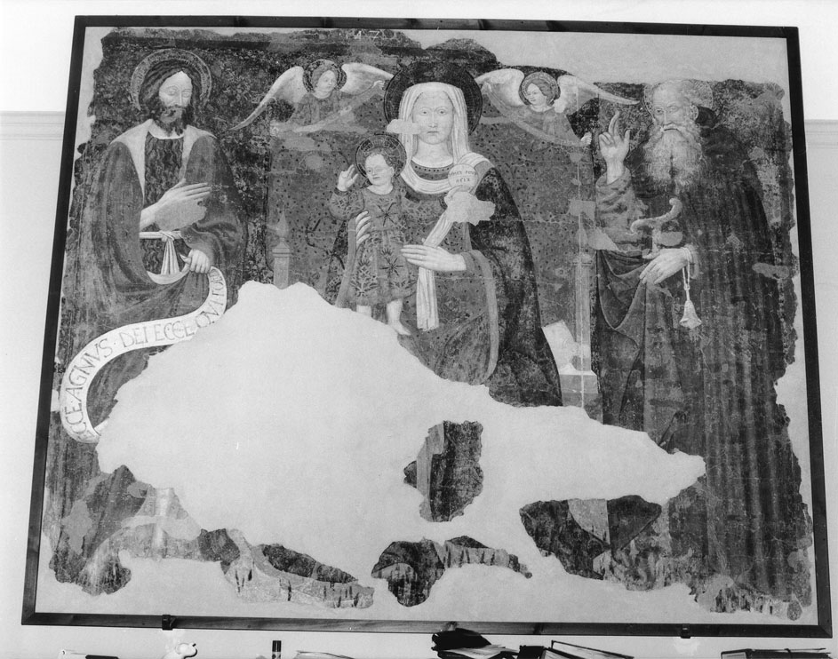 Madonna con Bambino e Santi (dipinto) - ambito marchigiano (sec. XV)