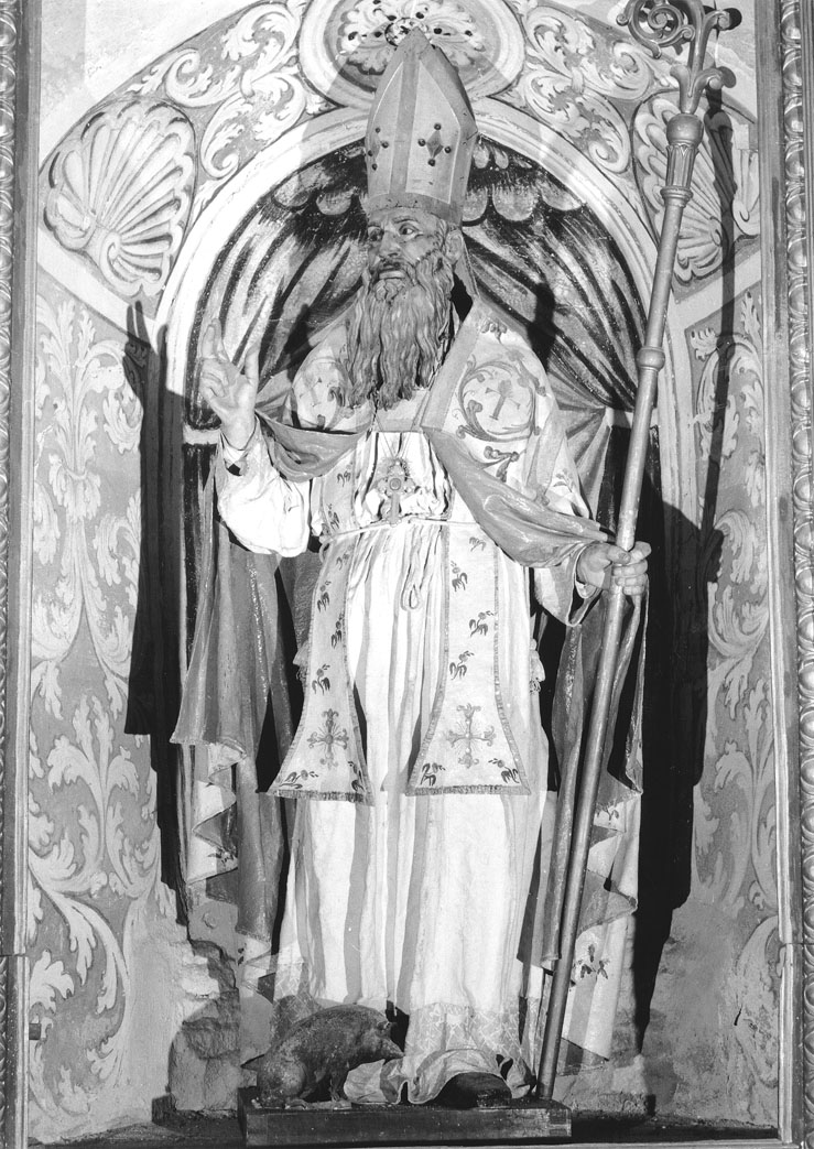 Sant'Antonio Abate (statua) - ambito marchigiano (sec. XVIII)