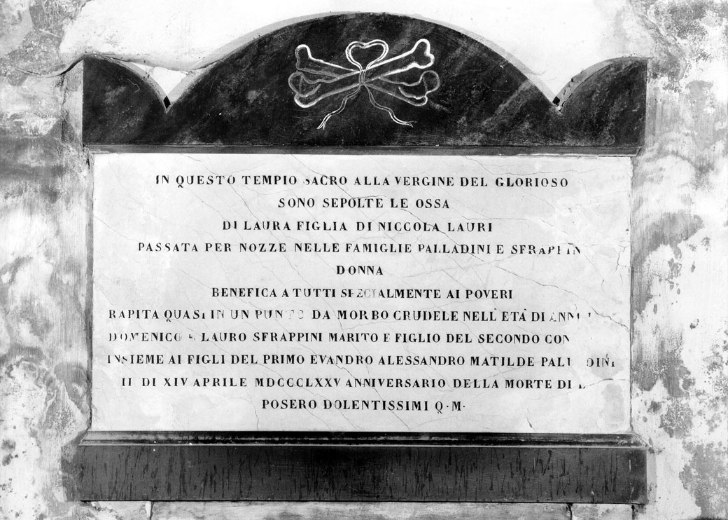 lapide tombale - manifattura marchigiana (sec. XIX)