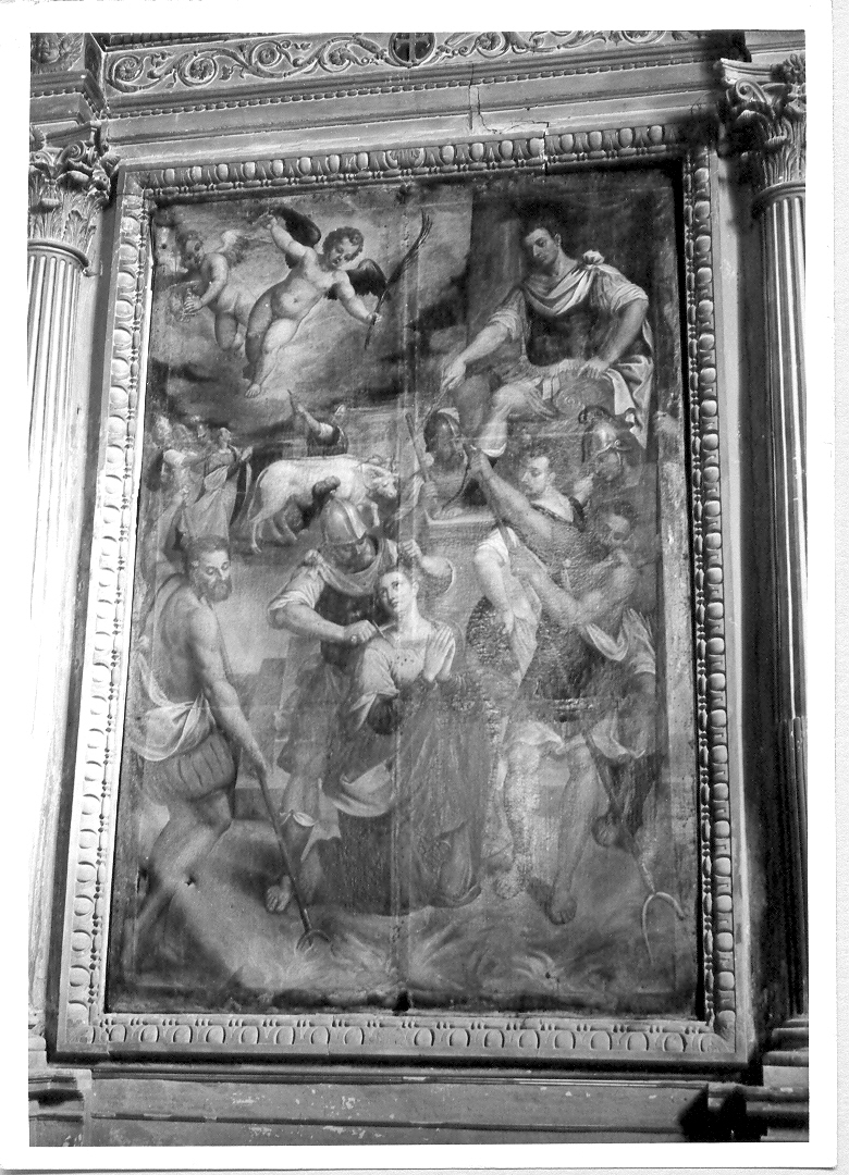 martirio di Santa Lucia (dipinto) - ambito marchigiano (sec. XVII)