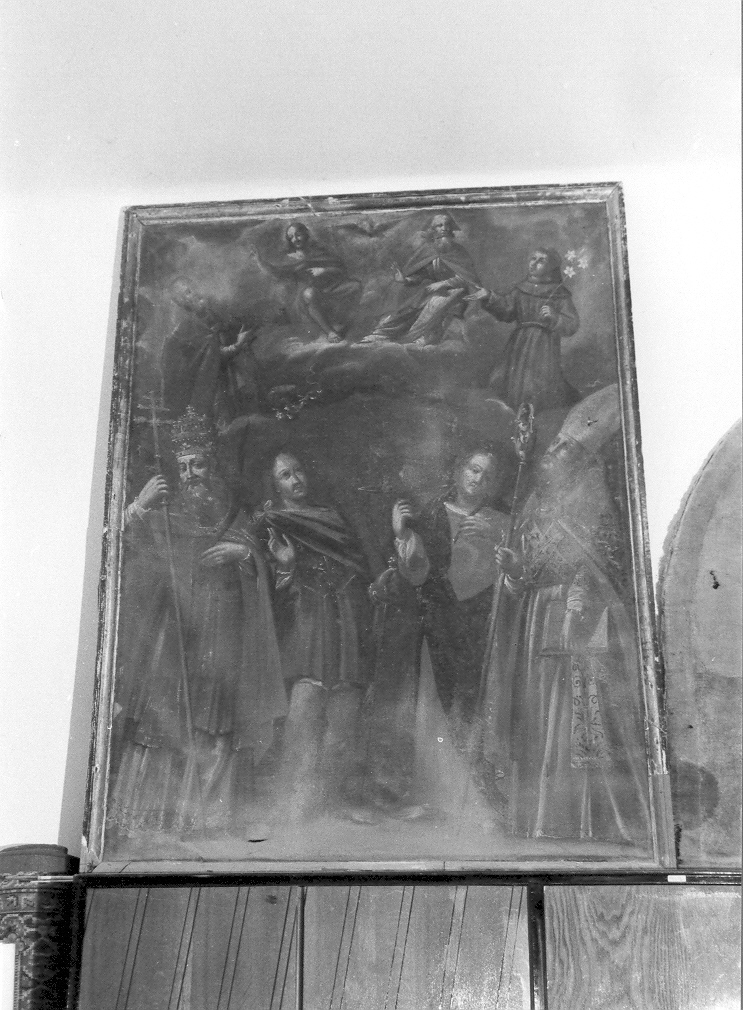 Trinità e Santi (dipinto) - ambito marchigiano (ultimo quarto sec. XVII)