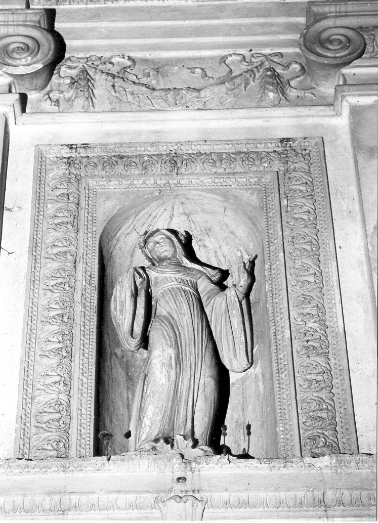 Santa agostiniana (scultura, elemento d'insieme) di Amantini Tommaso (attribuito) (terzo quarto sec. XVII)