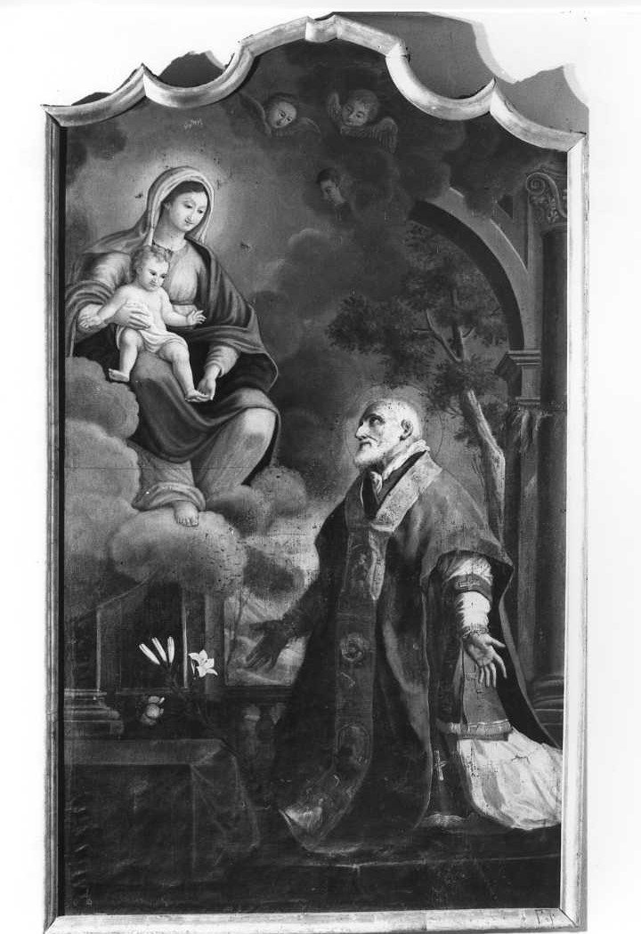 San Filippo Neri ha la visione della Madonna con Bambino (dipinto) di Savonanzi Emilio (prima metà sec. XVII)