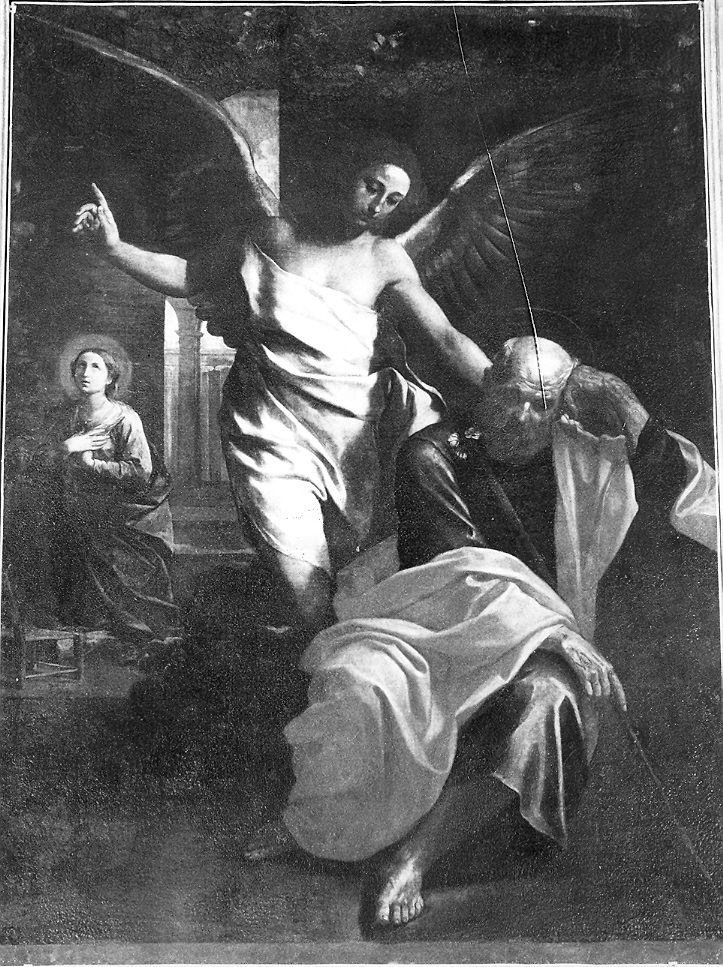 sogno di San Giuseppe (dipinto) di Cantarini Simone detto Pesarese (attribuito) (sec. XVII)