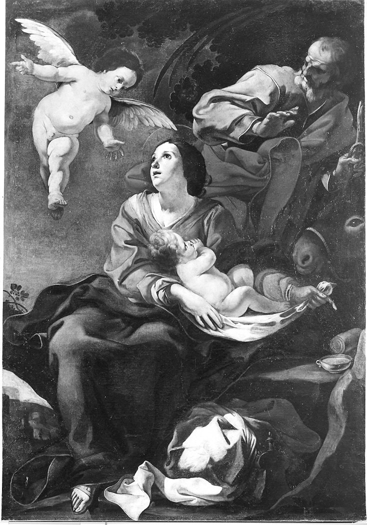 Sacra Famiglia (dipinto) di Savonanzi Emilio (seconda metà sec. XVII)