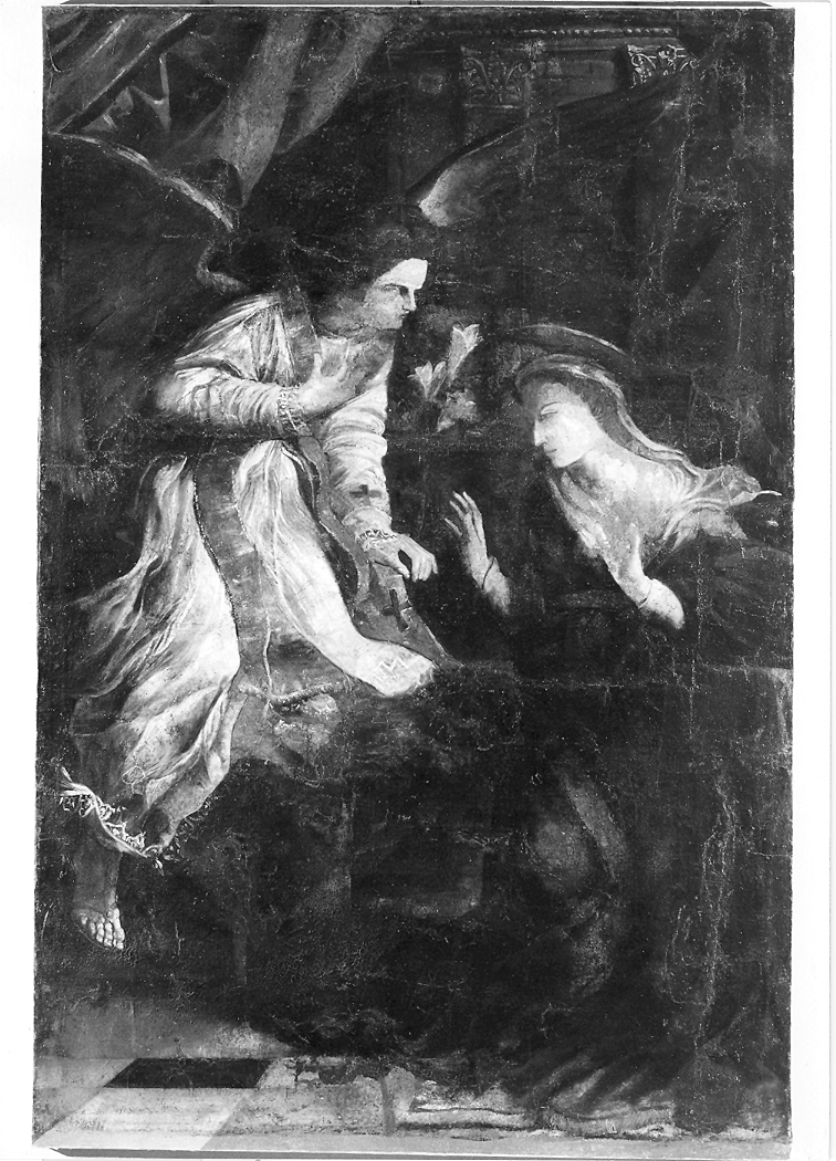 Annunciazione (dipinto) di Savonanzi Emilio (seconda metà sec. XVII)