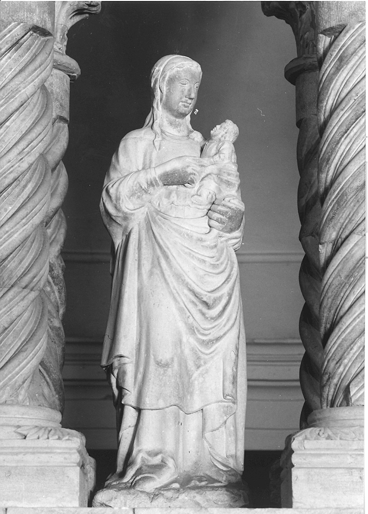 Madonna con Bambino (statua, elemento d'insieme) di Tino di Camaino (cerchia) (sec. XIV, sec. XV)