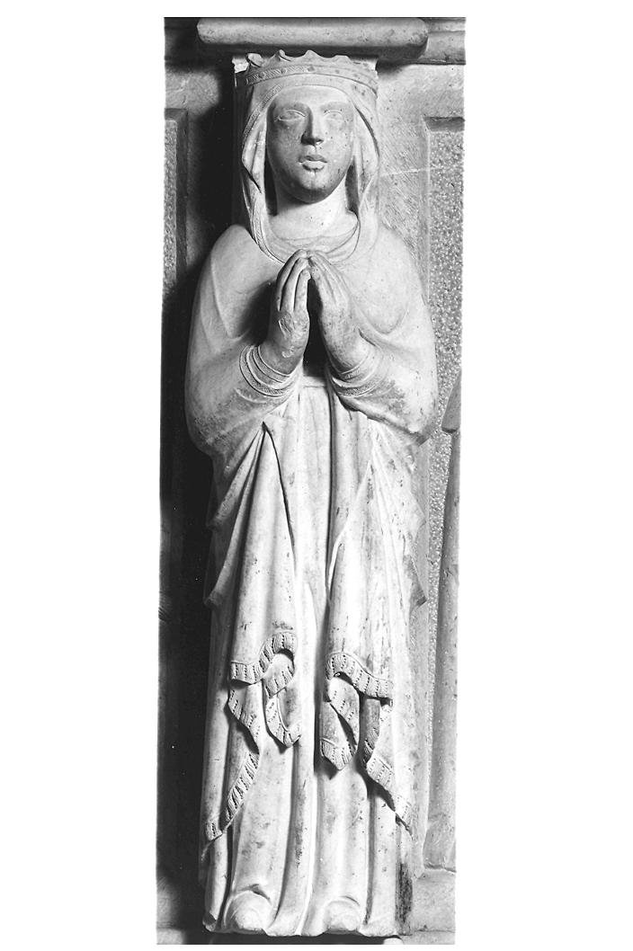 Virtù (statua, elemento d'insieme) di Tino di Camaino (cerchia) (sec. XIV, sec. XV)