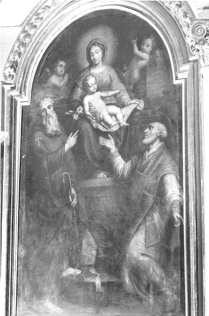 Madonna con Bambino in trono e Santi (dipinto) di Ricci Alessandro (seconda metà sec. XVIII)