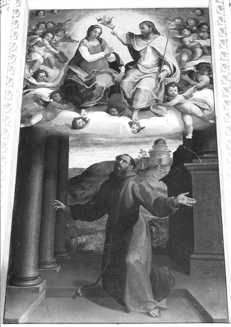 estasi di San Francesco d'Assisi (dipinto) di Bastiani Giuseppe (sec. XVII)