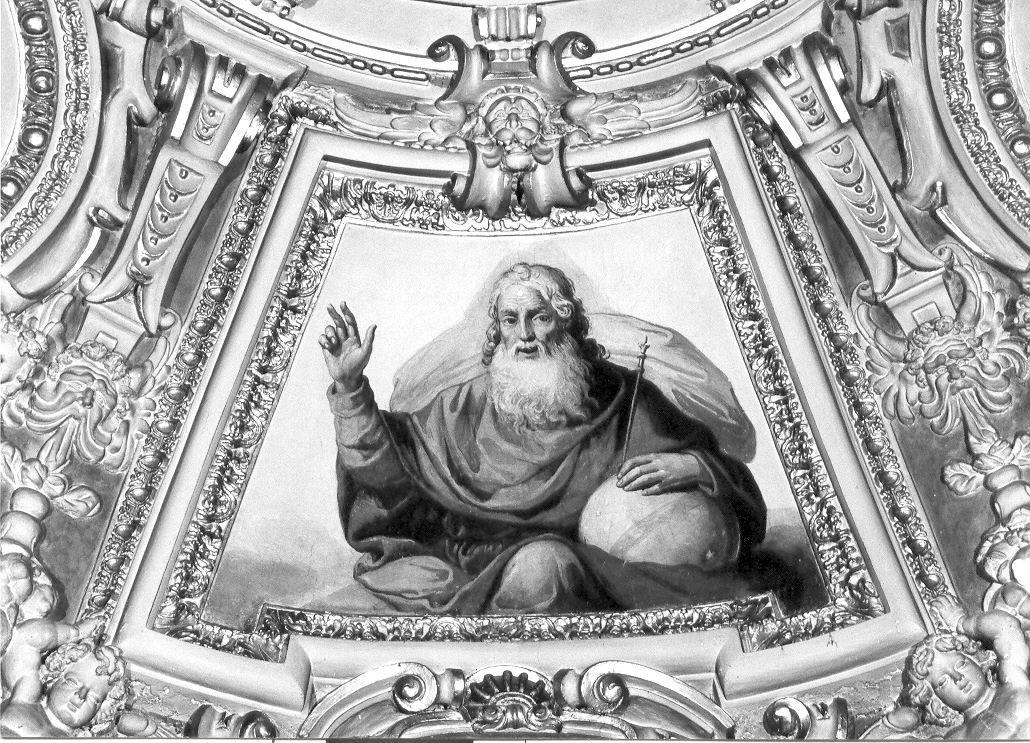 Dio Padre benedicente (dipinto, elemento d'insieme) di Carosi Giovanni Antonio (attribuito) (sec. XVII)