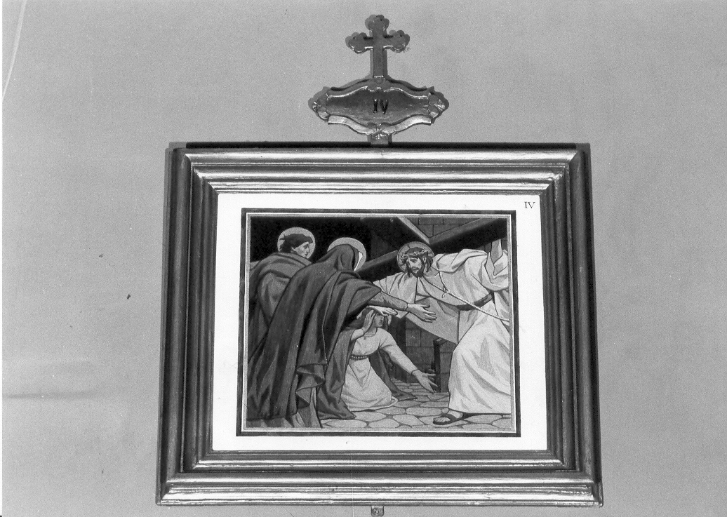 stazione IV: Gesù incontra la Madonna (Via Crucis, elemento d'insieme) di Biagetti Biagio (sec. XX)