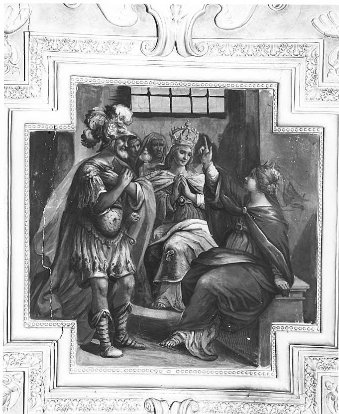 Santa Caterina d'Alessandria riceve in carcere la visita dell'imperatrice Faustina (dipinto) di Dolci Lucio (seconda metà sec. XVI)
