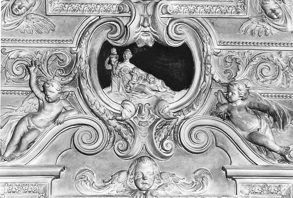 Carità (decorazione plastica) - manifattura di Casteldurante (fine sec. XVI)