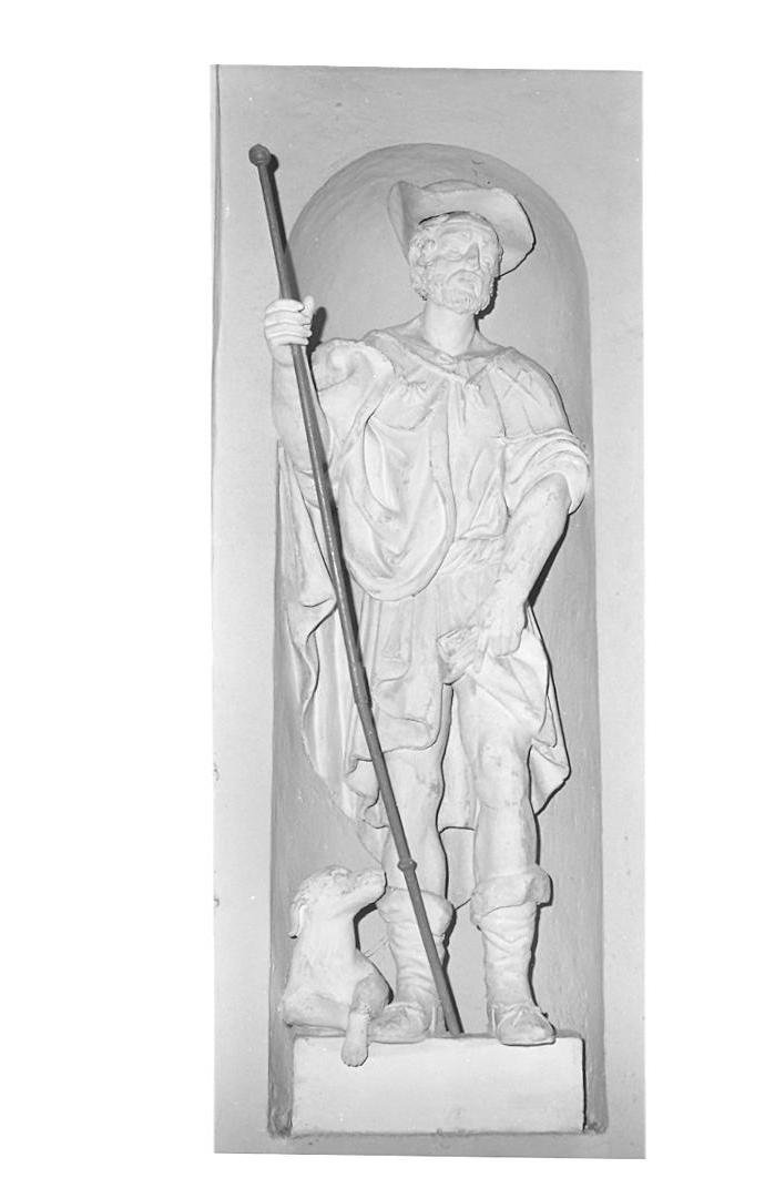 San Rocco mostra la ferita alla gamba (statua) di Brandani Federico (scuola) (terzo quarto sec. XVI)