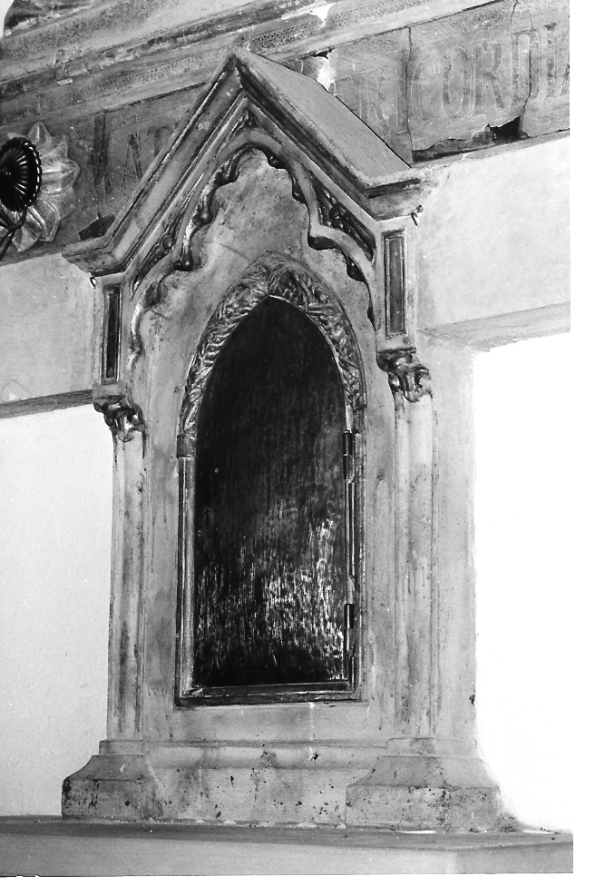 tabernacolo - a frontale architettonico - bottega marchigiana (seconda metà sec. XIX)