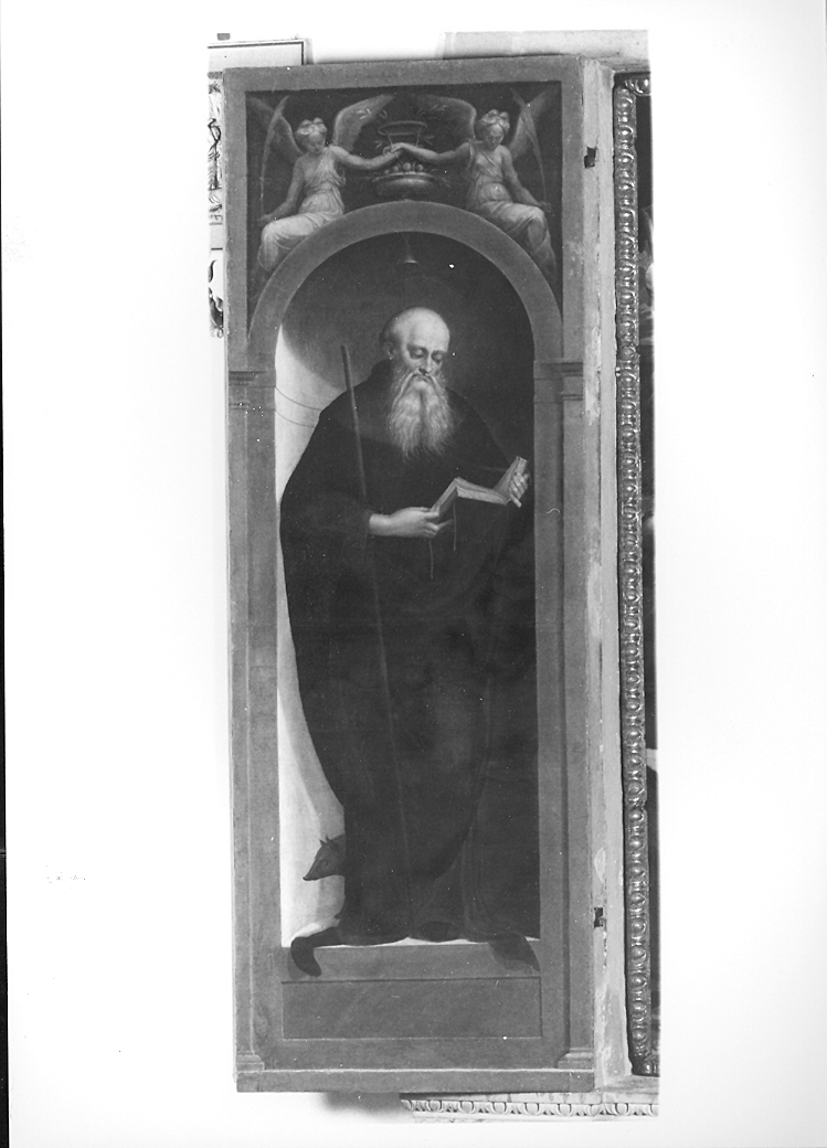 Sant'Antonio Abate (dipinto, pendant) di Raffaellino del Colle (secondo quarto sec. XVI)