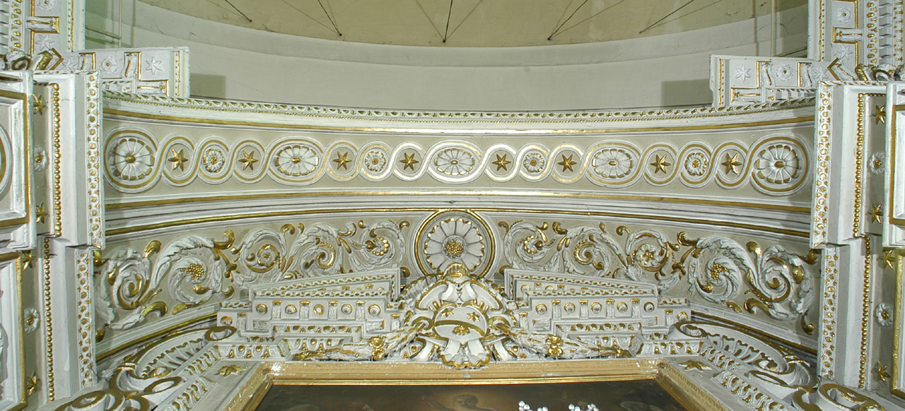 motivi decorativi a girali vegetali e motivi decorativi a intreccio (decorazione plastica, elemento d'insieme) di Amantini Tommaso (sec. XVII)