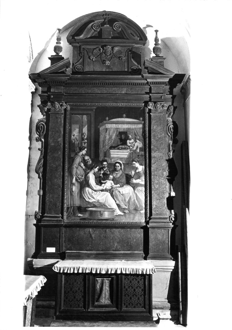 nascita di San Giovanni Battista (dipinto) di Santi di Tito (attribuito) (seconda metà sec. XVI)