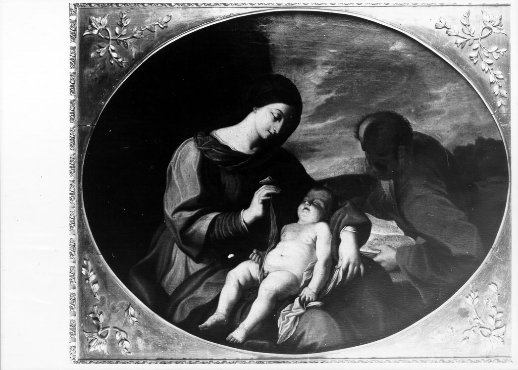 Sacra Famiglia (dipinto) di Sacchi Andrea (attribuito) (sec. XVII)