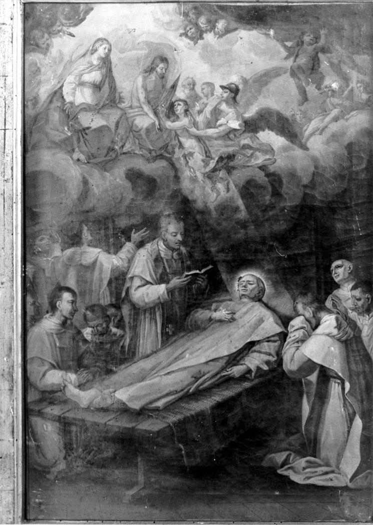 morte di San Bernardo Tolomei (dipinto) di Cappelli Agostino (sec. XVIII)