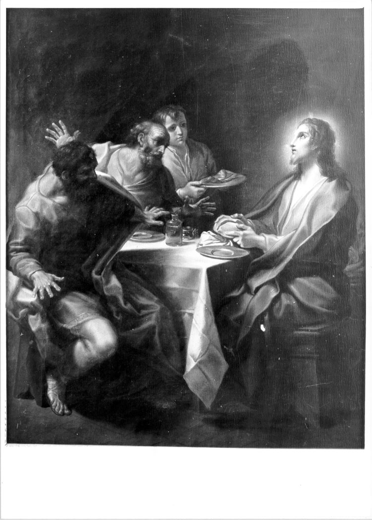 cena in Emmaus (dipinto) di Luti Benedetto (prima metà sec. XVIII)