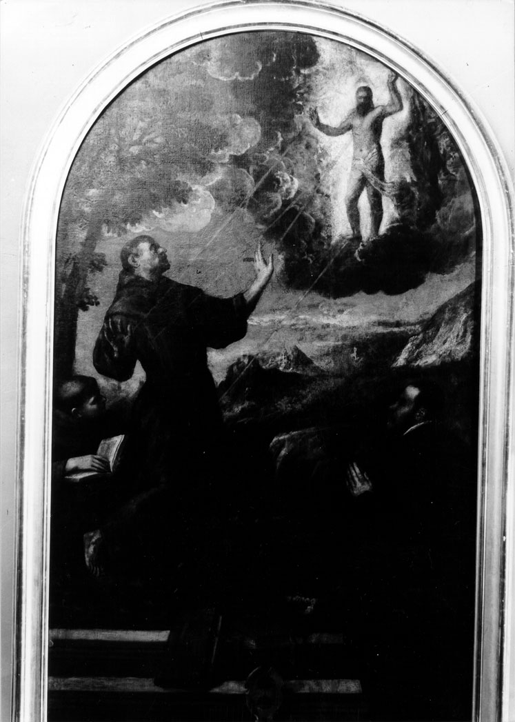 San Francesco d'Assisi riceve le stimmate (dipinto) di Vecellio Tiziano (sec. XVI)